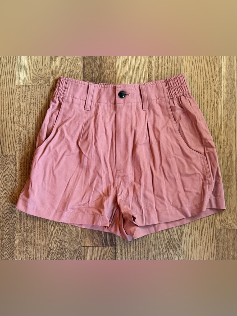 NWOT Madewell Neale High-Rise Tailored Shorts - Size 0 - Salmon Pink